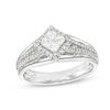Thumbnail Image 0 of 0.60 CT. T.W. Quad Princess-Cut Diamond Tilted Frame Engagement Ring in 10K White Gold