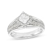 Thumbnail Image 1 of 0.60 CT. T.W. Quad Princess-Cut Diamond Tilted Frame Engagement Ring in 10K White Gold