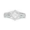 Thumbnail Image 3 of 0.60 CT. T.W. Quad Princess-Cut Diamond Tilted Frame Engagement Ring in 10K White Gold