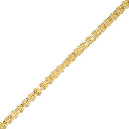 Heart Cutout Link Bracelet in 10K Gold - 7.25"