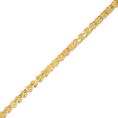 Heart Cutout Link Bracelet in 10K Gold - 7.25"