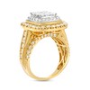 Thumbnail Image 3 of 2.95 CT. T.W. Princess-Cut Multi-Diamond Cushion Frame Vintage-Style Engagement Ring in 14K Gold