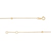 Child's Heart and Bead Station Bracelet in 14K Gold - 6.0"