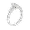 Thumbnail Image 3 of 0.45 CT. T.W. Marquise-Shaped Multi-Diamond Frame Bridal Set in 10K White Gold