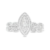 Thumbnail Image 3 of 0.23 CT. T.W. Marquise-Shaped Multi-Diamond Frame Art Deco-Inspired Bridal Set in Sterling Silver