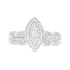 Thumbnail Image 4 of 0.23 CT. T.W. Marquise-Shaped Multi-Diamond Frame Art Deco-Inspired Bridal Set in Sterling Silver