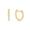 Thumbnail Image 0 of Child's 0.086 CT. T.W. Diamond Hoop Earrings in 14K Gold