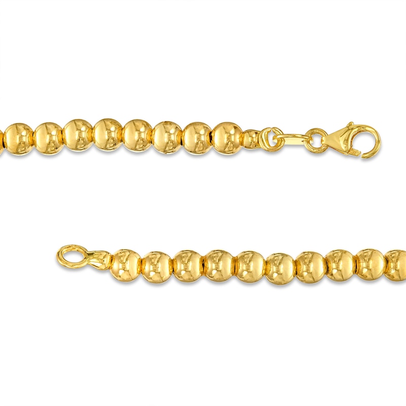 Italian Gold Polished Bead Bracelet in 18K Gold - 7.25"|Peoples Jewellers