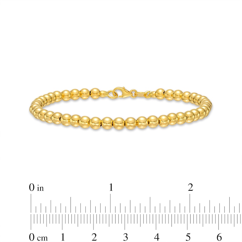 Main Image 4 of Polished Bead Bracelet in 18K Gold - 7.25"