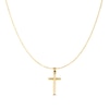 Thumbnail Image 1 of Cross Drop Pendant in Hollow 14K Gold