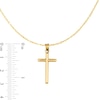 Thumbnail Image 3 of Cross Drop Pendant in Hollow 14K Gold