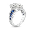 Thumbnail Image 3 of TRUE Lab-Grown Diamonds by Vera Wang Love 1.69 CTW. Pear and Blue Sapphire Engagement Ring in 14K White Gold (F/VS2)