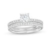 Thumbnail Image 1 of Canadian Certified Centre Diamond 1.33 CT. T.W. Bridal Set in 14K White Gold (I/I1)