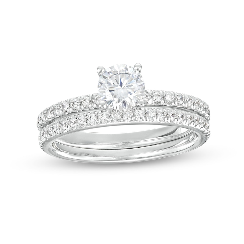 Canadian Certified Centre Diamond 1.33 CT. T.W. Bridal Set in 14K White Gold (I/I1)|Peoples Jewellers