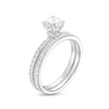 Thumbnail Image 2 of Canadian Certified Centre Diamond 1.33 CT. T.W. Bridal Set in 14K White Gold (I/I1)