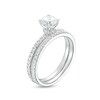 Thumbnail Image 3 of Canadian Certified Centre Diamond 1.33 CT. T.W. Bridal Set in 14K White Gold (I/I1)