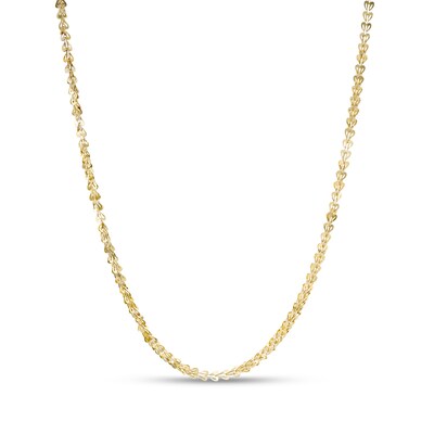 Heart Cutout Link Necklace in 10K Gold - 18"
