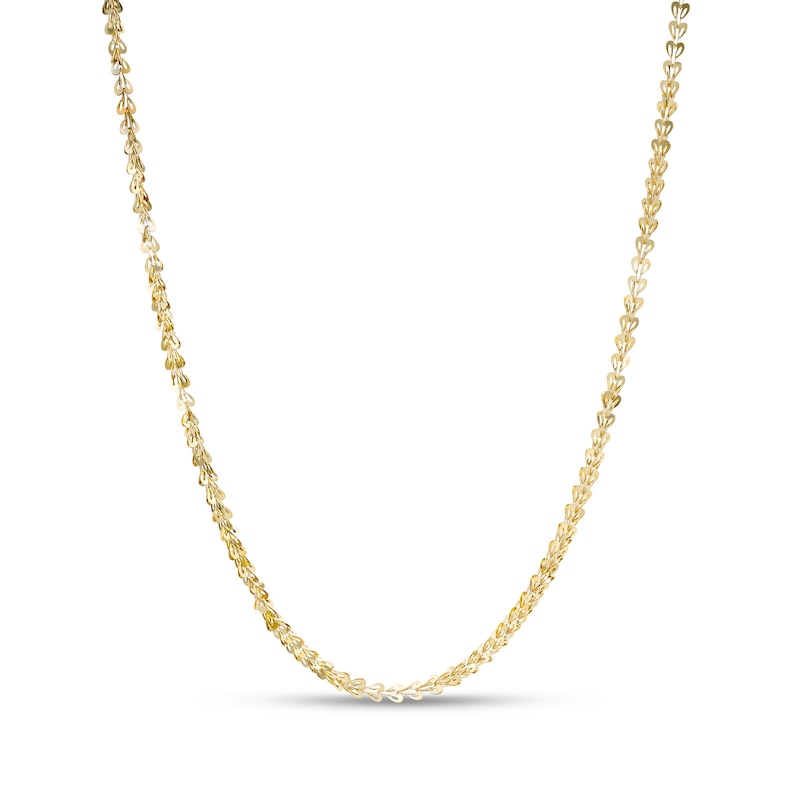 Heart Cutout Link Necklace in 10K Gold - 18"|Peoples Jewellers
