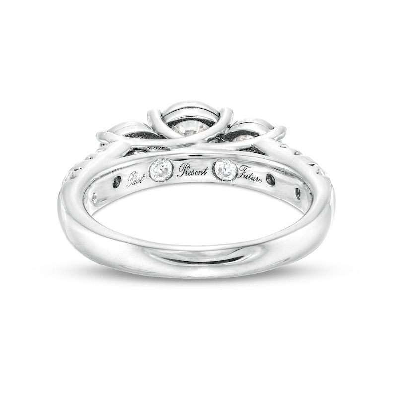 Main Image 5 of 2.95 CT. T.W. Diamond Past Present Future® Bridal Set in 14K White Gold (I/I2)