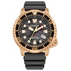 Thumbnail Image 1 of Men's Citizen Eco-Drive® Promaster Dive Rose-Tone PVD Black Strap Watch with Grey Dial (Model: BN0163-00H)
