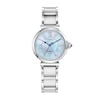 Thumbnail Image 0 of Ladies' Citizen Eco-Drive® L Mae Diamond Accent Silver-Tone Watch with Mother-of-Pearl Dial (Model: EM1060-52N)