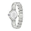 Ladies' Citizen Eco-Drive® L Mae Diamond Accent Silver-Tone Watch with Mother-of-Pearl Dial (Model: EM1060-52N)