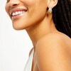 Thumbnail Image 2 of 0.25 CT. T.W. Diamond Ribbed J-Hoop Earrings in 18K Gold