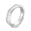 Thumbnail Image 3 of Men's 1.00 CT. T.W. Certified Lab-Grown Diamond Ten Stone Wedding Band in 14K White Gold (F/SI2)