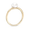 Thumbnail Image 2 of 6.0mm Cultured Freshwater Pearl Bypass Ring in 10K Gold