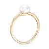 Thumbnail Image 3 of 6.0mm Freshwater Cultured Pearl Bypass Ring in 10K Gold