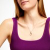 Pear-Shaped Citrine and White Lab-Created Sapphire Loop Infinity Pendant in Sterling Silver