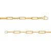 Thumbnail Image 3 of 0.25 CT. T.W. Diamond Paper Clip Chain Necklace in 18K Two-Tone Gold - 17.5"