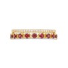 Thumbnail Image 3 of Garnet and White Lab-Created Sapphire Split Double Row Ring in 10K Gold