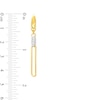 Thumbnail Image 3 of 0.04 CT. T.W. Diamond Paper Clip Drop Earrings in 14K Two-Tone Gold