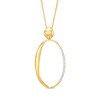 Thumbnail Image 1 of 0.085 CT. T.W. Diamond Oval Pendant in 18K Gold