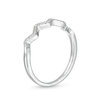 0.07 CT. T.W. Diamond Zig-Zag Band in 10K White Gold