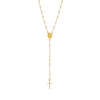 Thumbnail Image 0 of Italian Gold Brilliance Bead Rosary Necklace in 14K Gold