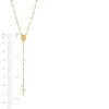 Thumbnail Image 3 of Italian Gold Brilliance Bead Rosary Necklace in 14K Gold