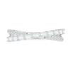 Thumbnail Image 2 of Baguette and Round White Lab-Created Sapphire Orbit Ring in 10K White Gold
