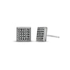 Thumbnail Image 0 of Men's 0.33 CT. T.W. Black Multi-Diamond Square Stud Earrings in Sterling Silver with Black Rhodium