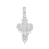 Thumbnail Image 0 of Men's 1.00 CT. T.W. Diamond Drip Frame Cross Charm in 10K White Gold