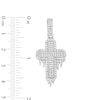 Thumbnail Image 1 of Men's 1.00 CT. T.W. Diamond Drip Frame Cross Charm in 10K White Gold