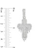 Thumbnail Image 1 of Men's 1.00 CT. T.W. Diamond Drip Frame Cross Charm in 10K White Gold