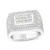 Thumbnail Image 1 of 2.00 CT. T.W. Multi-Diamond Edge Rectangle Top Ring in 10K White Gold