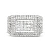 Thumbnail Image 4 of 2.00 CT. T.W. Multi-Diamond Edge Rectangle Top Ring in 10K White Gold