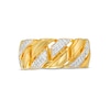 Thumbnail Image 3 of Men's 0.25 CT. T.W. Diamond Squared Curb Chain Ring in 10K Gold