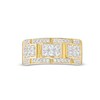 Men's 1.00 CT. T.W. Diamond Brick Pattern Ring in 10K Gold