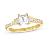Thumbnail Image 0 of Canadian Certified Emerald-Cut Centre Diamond 1.25 CT. T.W. Engagement Ring in 14K Gold (I/I1)