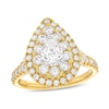 Thumbnail Image 1 of 1.75 CT. T.W. Canadian Certified Pear-Shaped Diamond Teardrop Frame Engagement Ring in 14K Gold (I/I1)