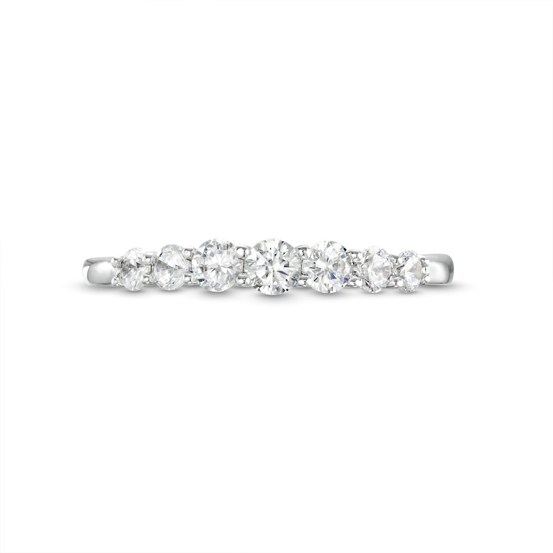 Main Image 4 of 0.50 CT. T.W. Canadian Certified Diamond Seven Stone Anniversary Band in 14K White Gold (I/I1)